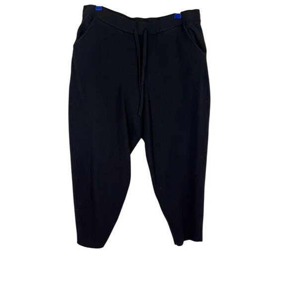 Banana Republic Pant Women XL Black Pull On Joggers Sweater Neutral Preppy Retro - Picture 1 of 11